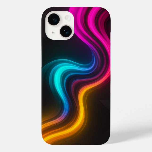 Ästhetischer Lifestyle Vibrant Neon iPhone Case (Rückseite)