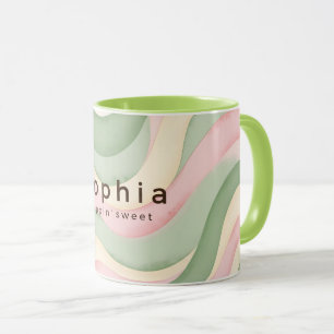 Ästhetischer pastellfarbener welliger individuelle tasse