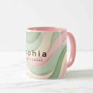 Ästhetischer pastellfarbener welliger individuelle tasse