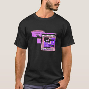 Ästhetischer PC Browser Vaporwave traurige Illustr T-Shirt