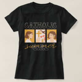 Ästhetischer Sommer der Heiligen Katholische Girl  T-Shirt