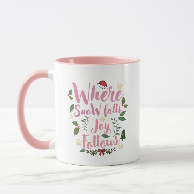 Ästhetischer Weihnachtsmug mit Zitat Tasse (Links)