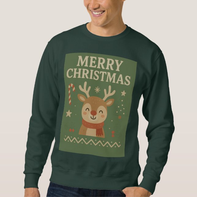 Ästhetischer Weihnachtspullover Sweatshirt (Vorderseite)