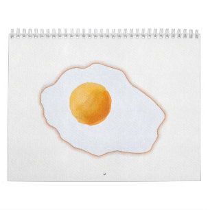 Ästhetisches Aquarell Spiegelei Minimalistische Ku Kalender