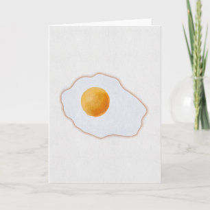 Ästhetisches Aquarell Spiegelei Minimalistische Ku Karte