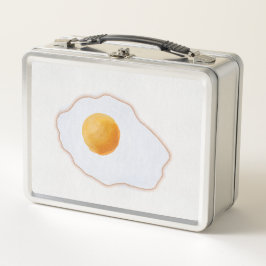 Ästhetisches Aquarell Spiegelei Minimalistische Ku Metall Brotdose