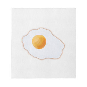 Ästhetisches Aquarell Spiegelei Minimalistische Ku Notizblock