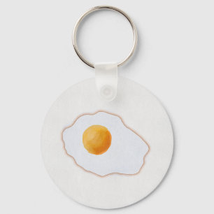 Ästhetisches Aquarell Spiegelei Minimalistische Ku Schlüsselanhänger