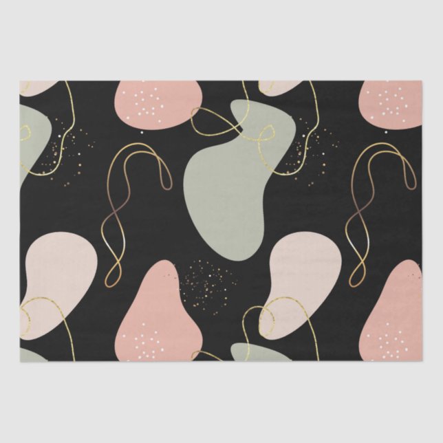 Ästhetisches Boho Geometrie-Muster für Bio Formen Seidenpapier (Vorderseite)