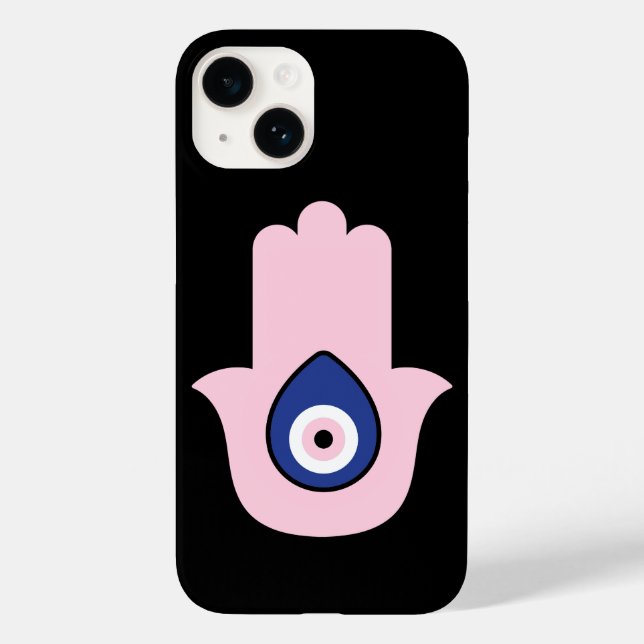 Ästhetisches Böse Eye Griechisch Mati Pink Blau Sc Case-Mate iPhone 14 Hülle (Rückseite)