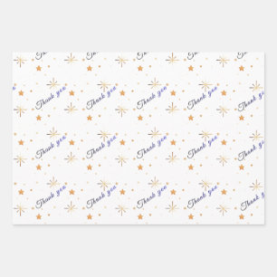 Ästhetisches Dankeschön-Verpackungspapier Partyge Geschenkpapier Set