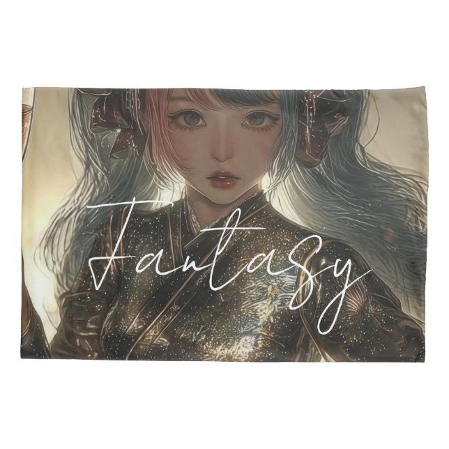 Ästhetisches / Dark Fantasy Mädchen Kissenbezug (Rückseite)
