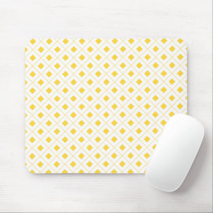 Ästhetisches gelbes Gingham-Mausepad für den Schre Mousepad