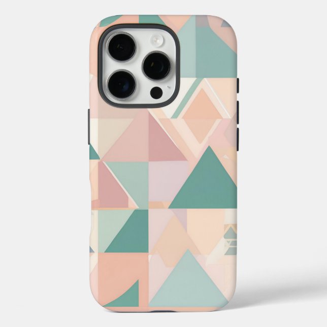 🔷 "Ästhetisches geometrisches Design" 🔶 iPhone 16 Pro Hülle (Rückseite)