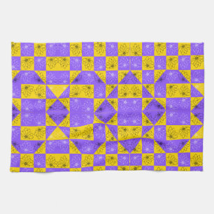 Ästhetisches geometrisches Schachbrett Muster Geschirrtuch