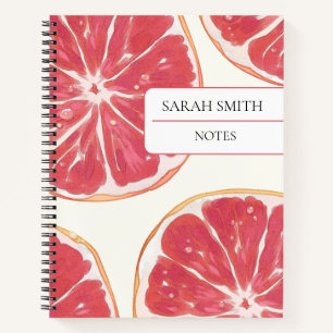 Ästhetisches Grapefruit-Notizbuch mit individuelle Notizbuch