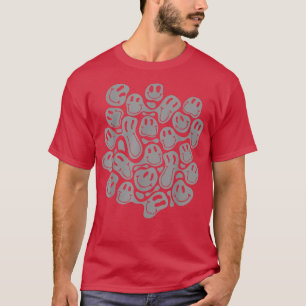Ästhetisches graues Muster, schwarz, flüssig, wirb T-Shirt