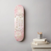 Ästhetisches Kirschblüten-Skateboard -