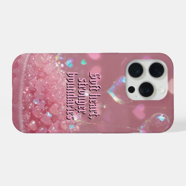 Ästhetisches minimalistisches iPhone-Case iPhone 15 Pro Hülle (Rückseite (Horizontal))