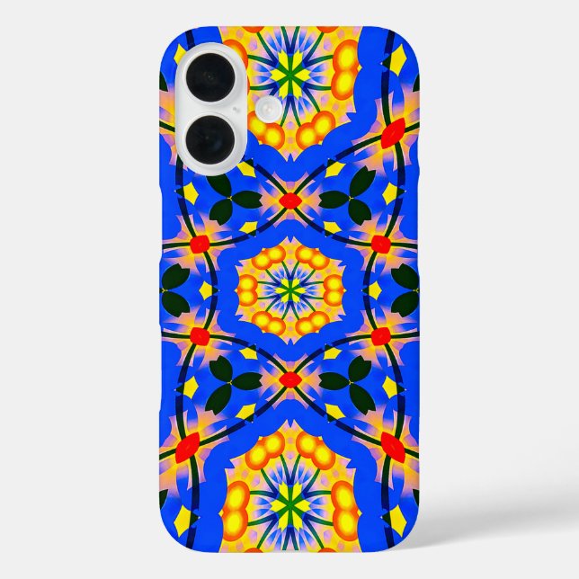 Ästhetisches Muster iPhone 16 Hülle (Rückseite)
