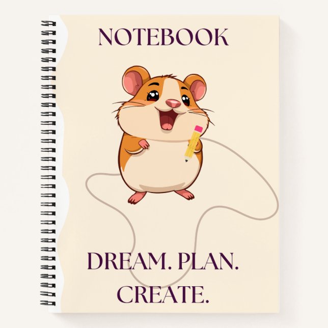 Ästhetisches niedlich Hamsterheft Notizbuch (Vorderseite)