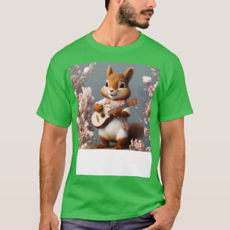 Ästhetisches Niedliches Eichhörnchen Banjo T-Shirt