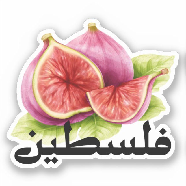 Ästhetisches Palästina in arabischen Figs Falastin Aufkleber (Vorderseite)
