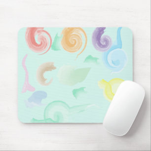Ästhetisches Pastell-Wirbel-Wasserfarben-Mauspad Mousepad