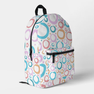 Ästhetisches Pastellkreismuster abstraktes Bubble Bedruckter Rucksack