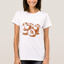 Ästhetisches Pfirsich-Botanik-T-Shirt für Frauen