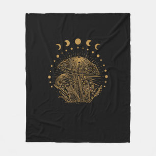Ästhetisches Pilzhäuschen Goblincore Fleecedecke