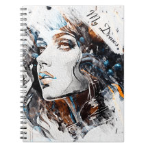 Ästhetisches Portrait Spiral Foto Notebook