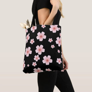 Ästhetisches Rosa Kirschblütenmuster Dunkle Flora Tasche
