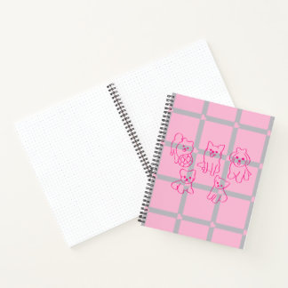 Ästhetisches rosa Muster Hundeliebhaber Bullet Jou Notizbuch