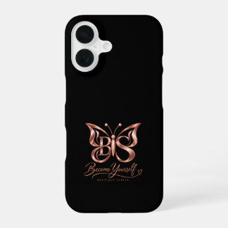 Ästhetisches Rose Gold Schmetterling Schwarz iPhon iPhone 16 Hülle