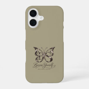 Ästhetisches Roségold-Schmetterling-Stone-iPhone 1 iPhone 16 Hülle