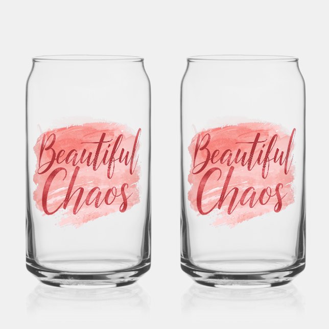 Ästhetisches Schönes Chaos Script Typografie Dosenglas (Vorderseite)