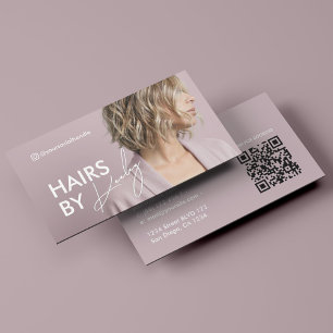Ästhetisches Schönheitssalon Hairstylist Lavendel Visitenkarte