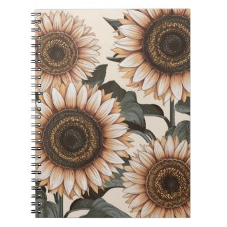 Ästhetisches Sonnenblumen-Notebook Notizblock