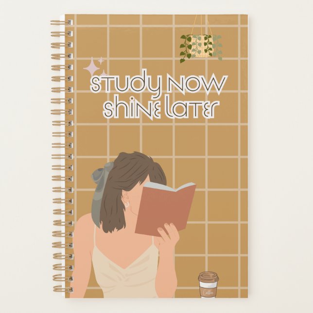 Ästhetisches Studien-Vibes-Journal Planer (Vorderseite)