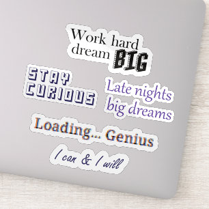 Ästhetisches Studienmotivations-Stickerblatt Aufkleber