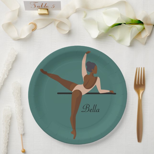 Ästhetisches Tanzen Ballerina Pappteller (Hochzeit)