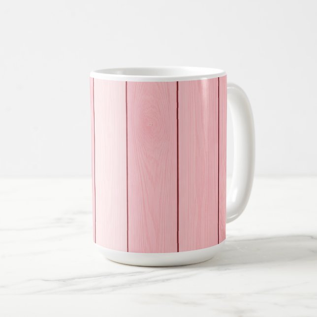 Ästhetisches vertikales Holz Muster Rosa Farbe  Kaffeetasse (VorderseiteRechts)