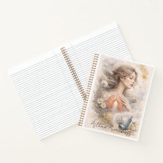Asthma-Bewusstseins-Kunstwerk | Sanfte botanische Notizbuch