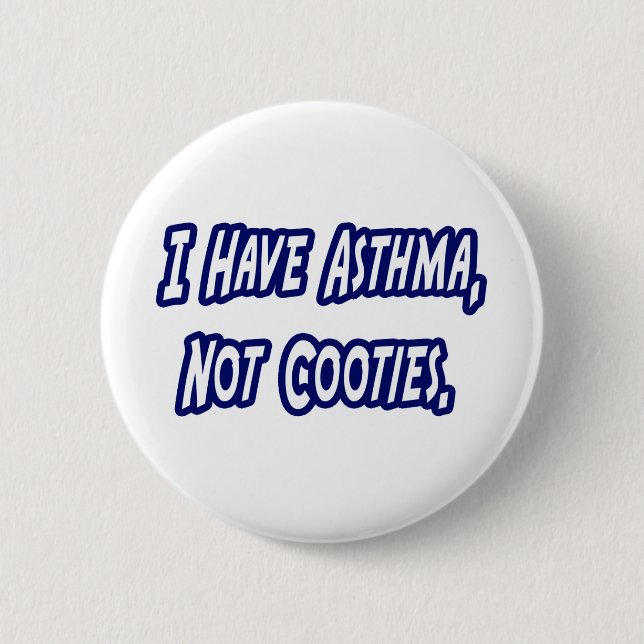 Asthma... keine Versicherungen Button (Vorderseite)