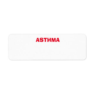 ASTHMA- problème de santé, état étiquette