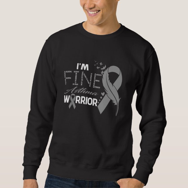 Asthma Warrior I'm Fine Feather Sweatshirt (Vorderseite)