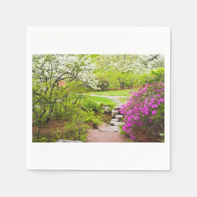 Asticou Azelea Garden im Frühjahr, Nordost Hafen Serviette (Vorderseite)