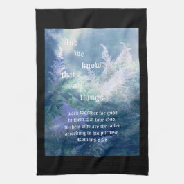 Astilbe Blue Mist Romans 8:28 Geschirrtuch