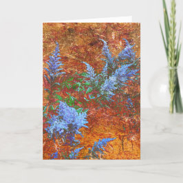 Astilbe Dusty Blue an Bord Dankeskarte